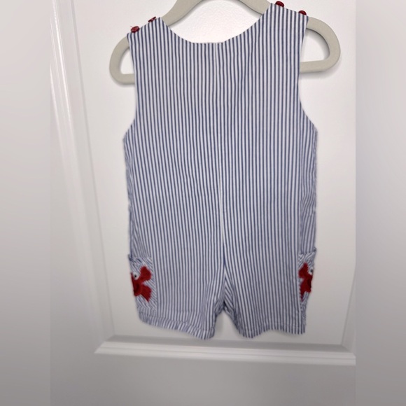 Lil Cactus Seersucker Crab Shortall Size 12-18M - Picture 5 of 5
